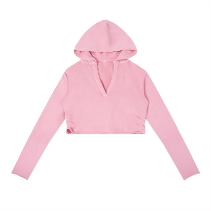 Motion GWD Woman's Vintage Washed Raw Edge Hoodie