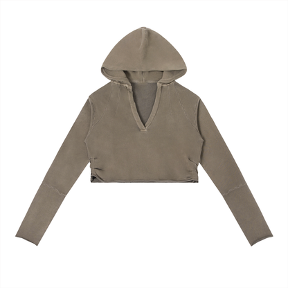 Motion GWD Woman's Vintage Washed Raw Edge Hoodie