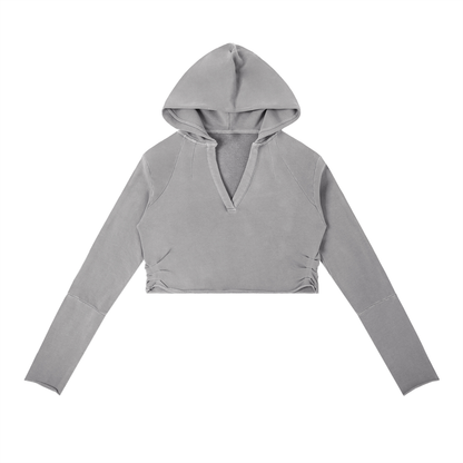 Motion GWD Woman's Vintage Washed Raw Edge Hoodie