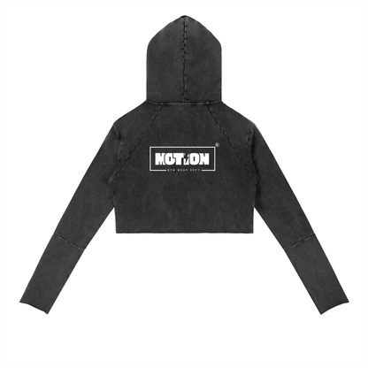 Motion GWD Woman's Vintage Washed Raw Edge Hoodie