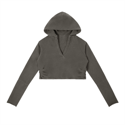 Motion GWD Woman's Vintage Washed Raw Edge Hoodie