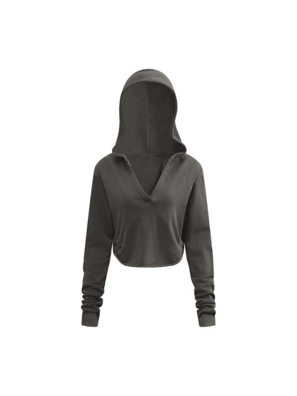 Motion GWD Woman's Vintage Washed Raw Edge Hoodie