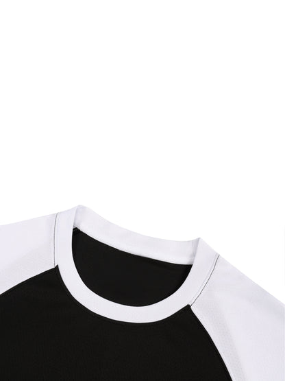 Motion GWD Unisex Contrast Raglan Sleeve Mesh T-Shirt