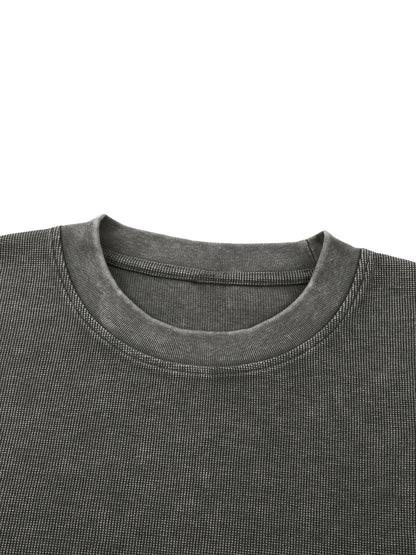 Motion GWD Unisex Mineral Wash Waffle Knit T-Shirt