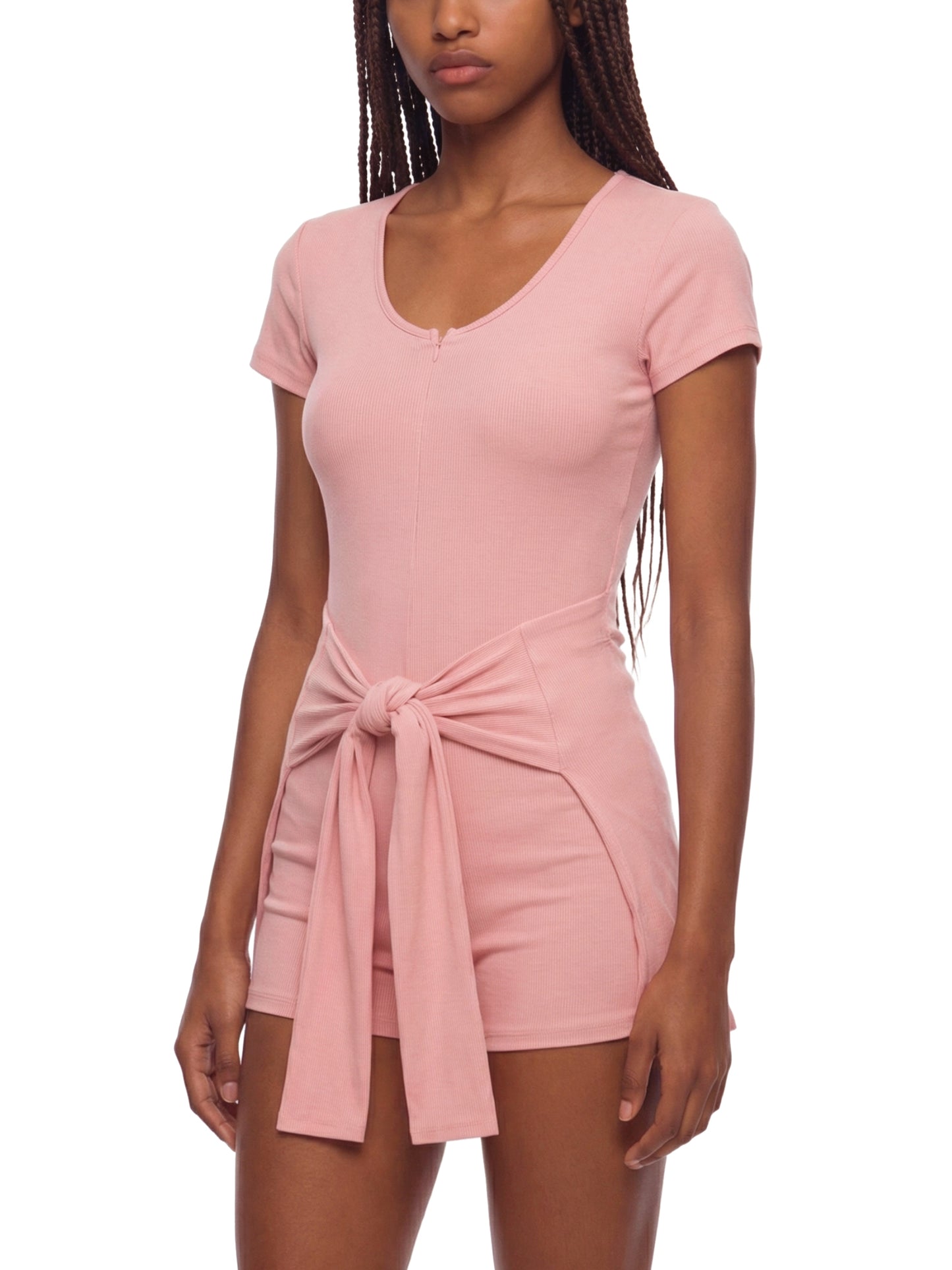 Motion GWD Women's Dual-Function Cape Tie-Waist Romper