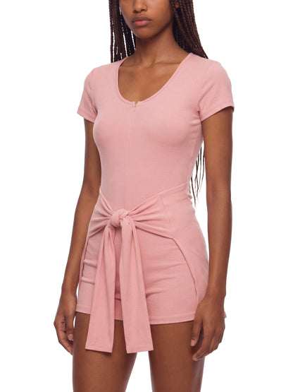 Motion GWD Women's Dual-Function Cape Tie-Waist Romper